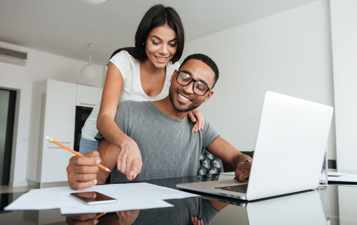 couple celebrates fixing credit after filing for bankruptcy