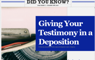 preparing for deposition